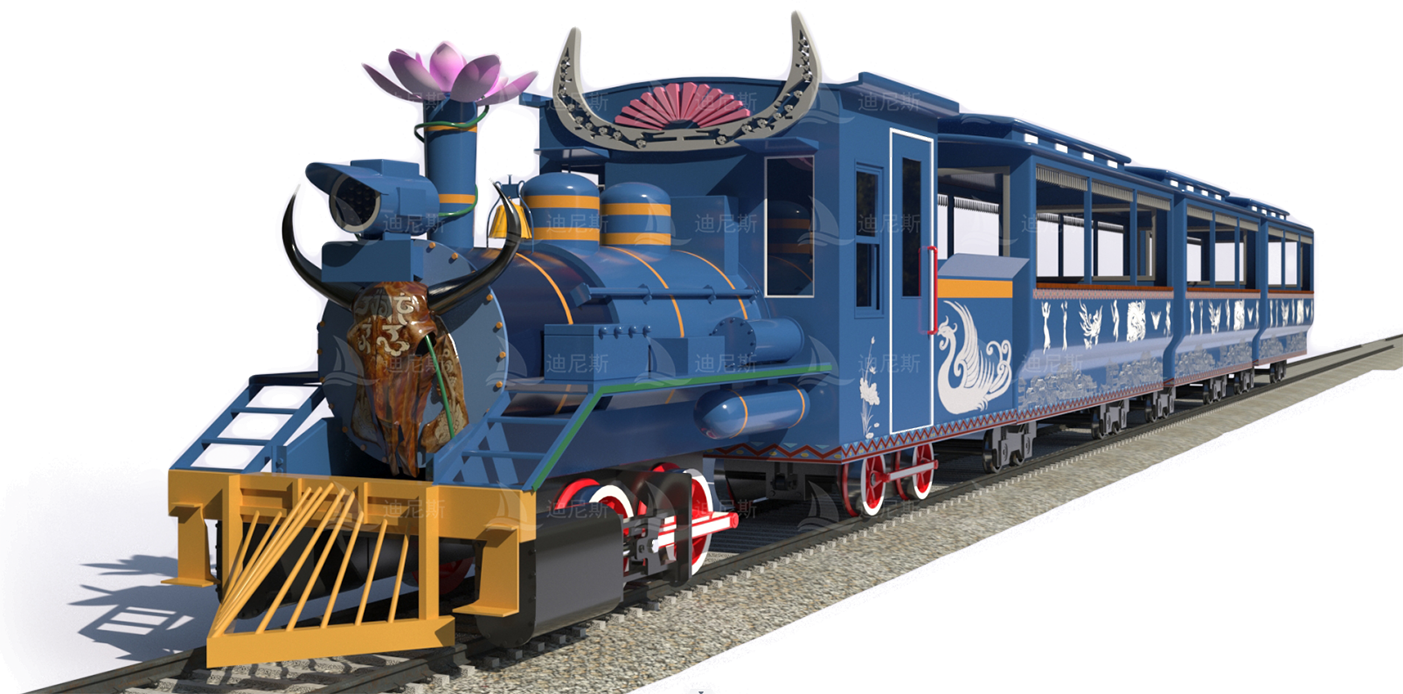 Синий экскурсионный поезд